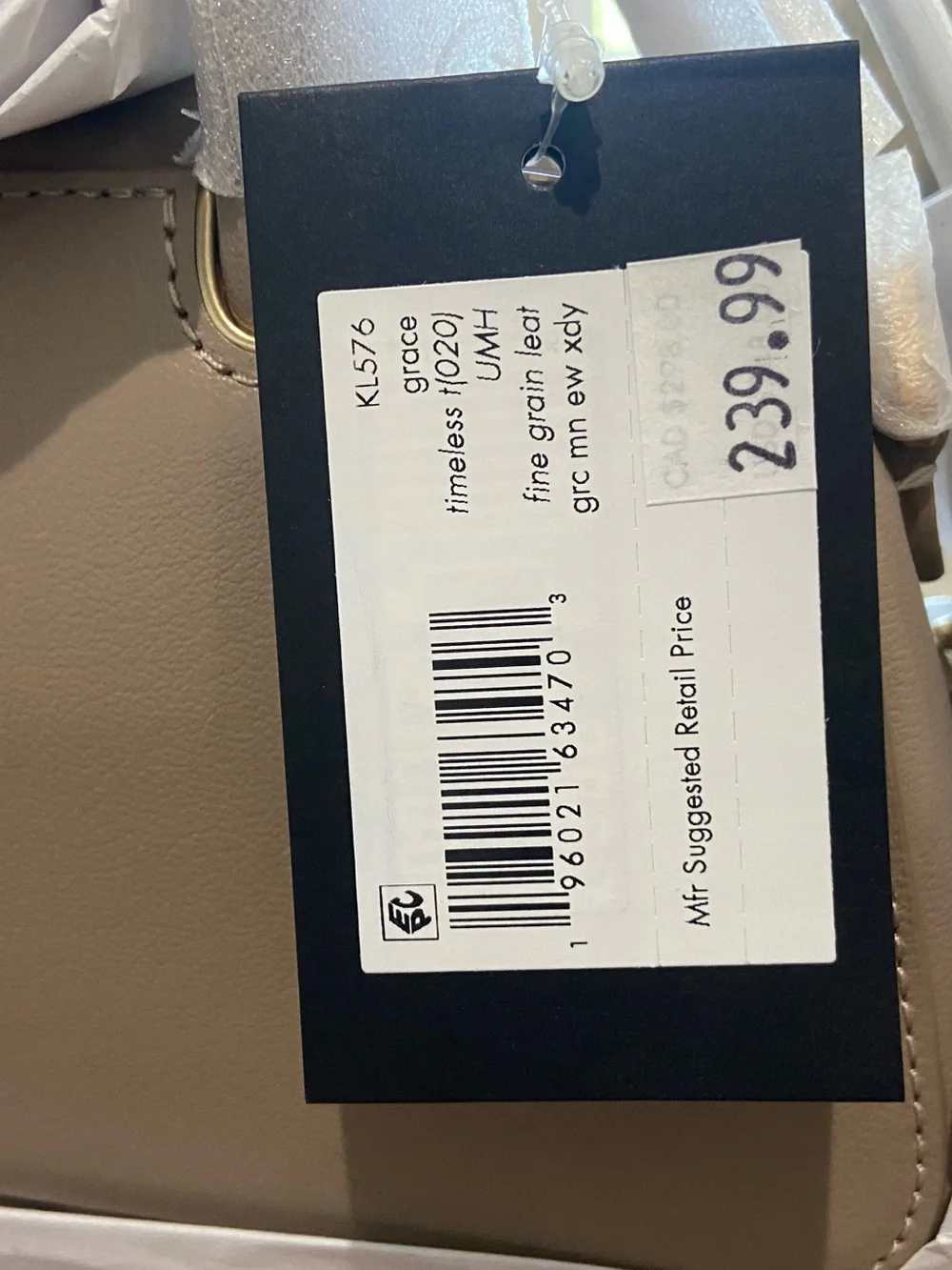 Kate Spade Gracie Mini Bag. Timeless taupe color